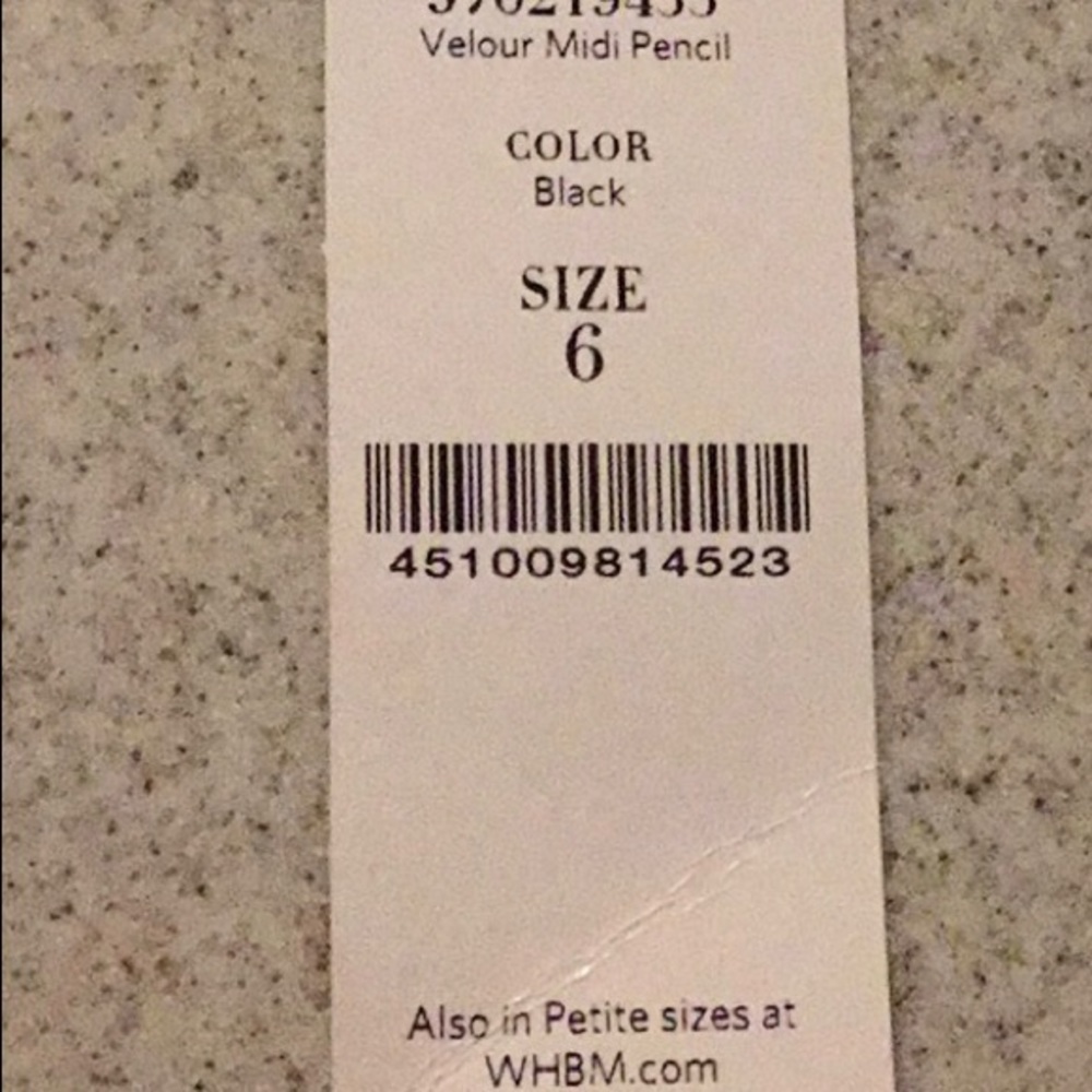 NWT WHBM Velour midi pencil skirt - Picture 3 of 7